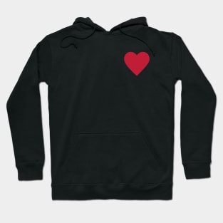 Simple Minimalist Valentine Love Pocket Heart Hoodie